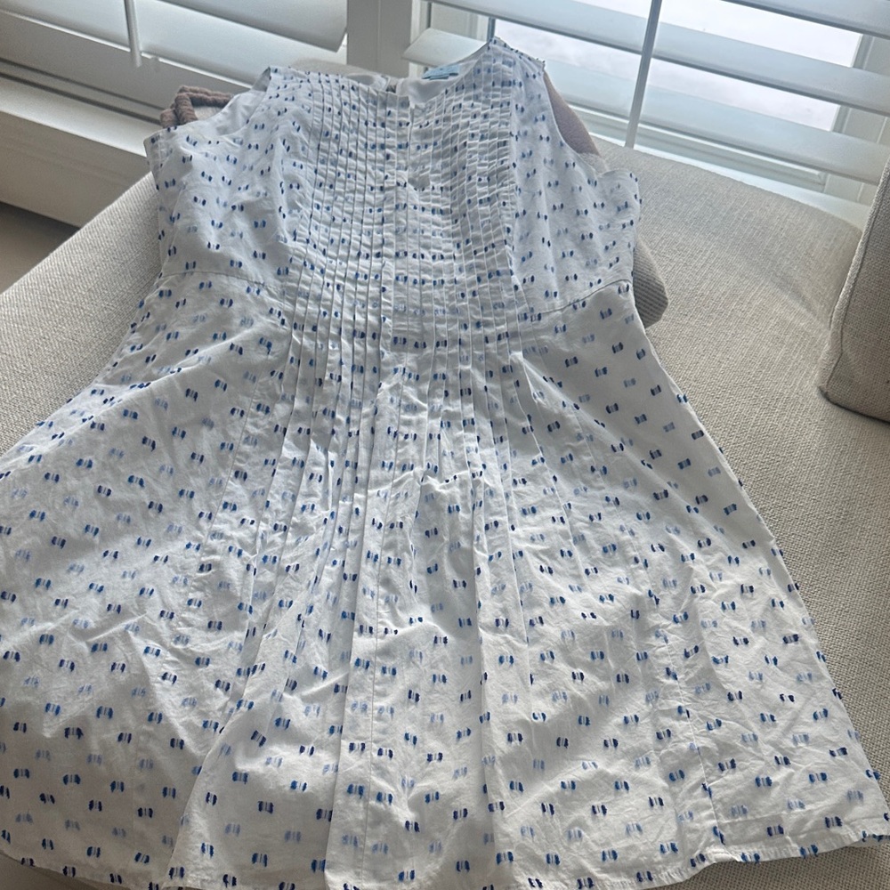 CeCe White and Blue Dress